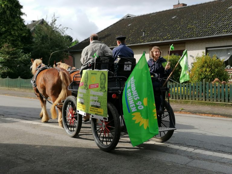 Letzter Tag des Wahlkampfs: eine Kutschfahrt mit Grün
